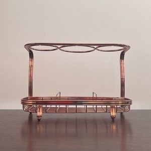 Pink Chrome Metal Hair Tool Organizer